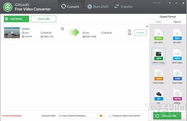 Gihosoft Free Video Converter下载,视频转换器,视频转换