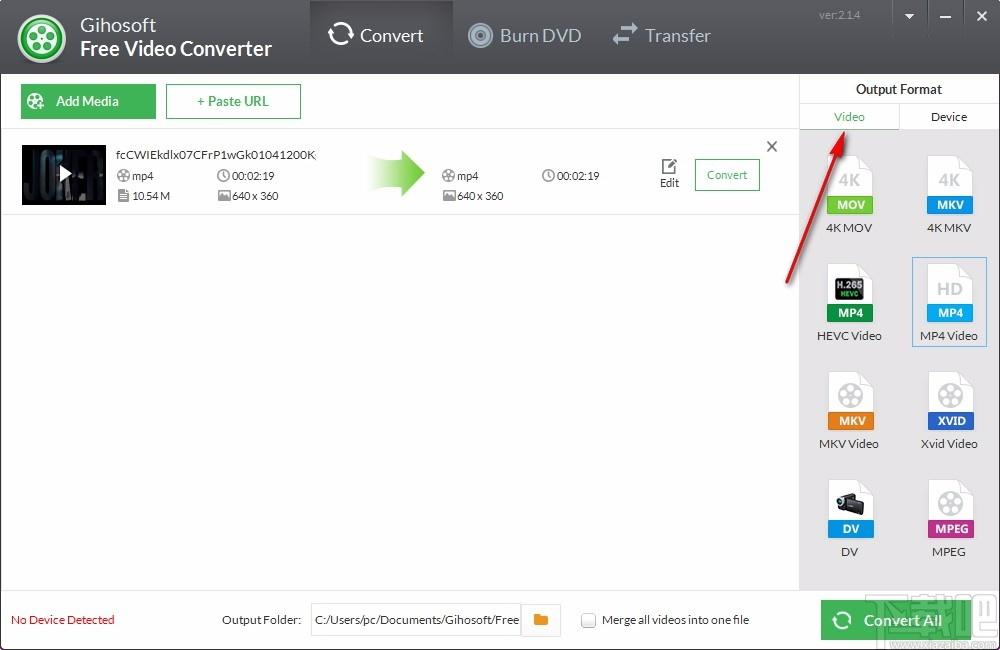Gihosoft Free Video Converter下载,视频转换器,视频转换
