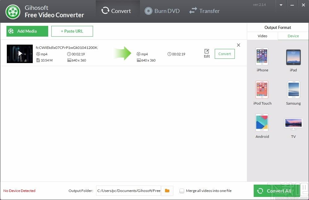 Gihosoft Free Video Converter下载,视频转换器,视频转换