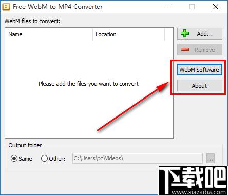 Free WebM to MP4 Converter下载,WebM转换,视频转换