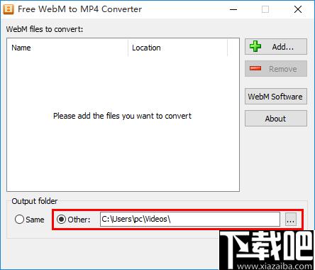 Free WebM to MP4 Converter下载,WebM转换,视频转换